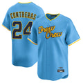 Milwaukee Brewers #24 William Contreras Player Light Blue HOLBERT City Connect Home Limited Stitched Jerseys