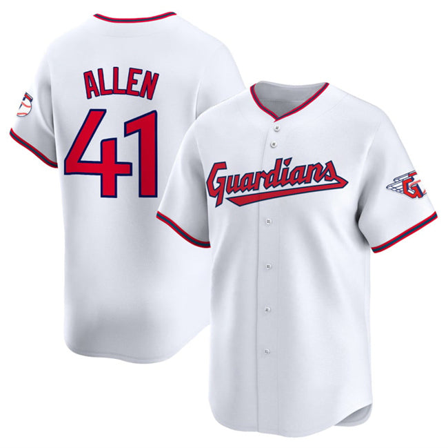 Cleveland Guardians #41 Carlos Santana White HOLBERT Home Limited Stitched Jersey
