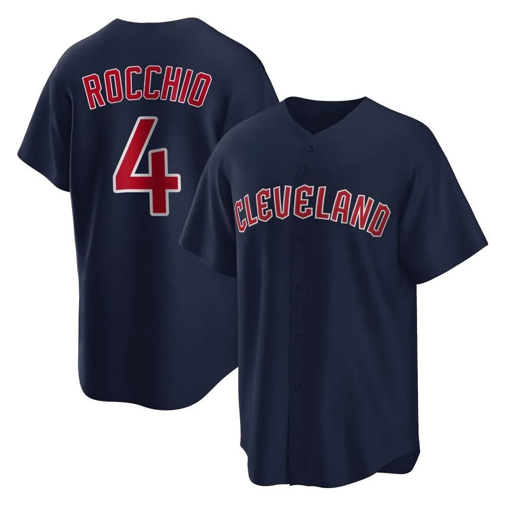 Cleveland Guardians #4 Brayan Rocchio Player Navy HOLBERT Game Home Stitched Jerseys