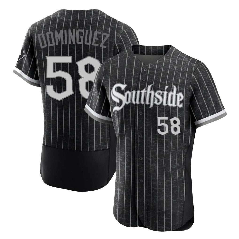 Chicago White Sox #58 Seranthony Dominguez Player Black HOLBERT City Connect Limited Elite Home Stitched Jerseys