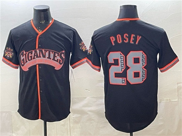 San Francisco Giants #28 Buster Posey Black HOLBERT 2026 Alternate Stadium Stitched Jersey