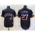 Houston Astros #27 Jose Altuve Black HOLBERT Mexico With World Serise Champions Patch Cool Base Stitched Jersey