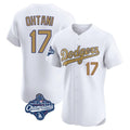 Los Angeles Dodgers #17 Shohei Ohtani Player White Gold HOLBERT World Series Meet Limited Elite Home Stitched Jerseys