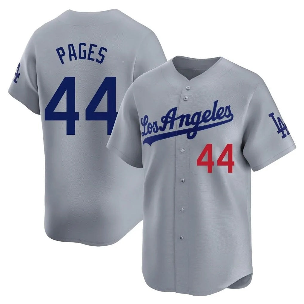 Los Angeles Dodgers #44 Andy Pages Player Gray HOLBERT Limited Home Stitched Jerseys