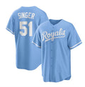 Kansas City Royals #51 Brady Singer Light Blue HOLBERT Stitched Jersey