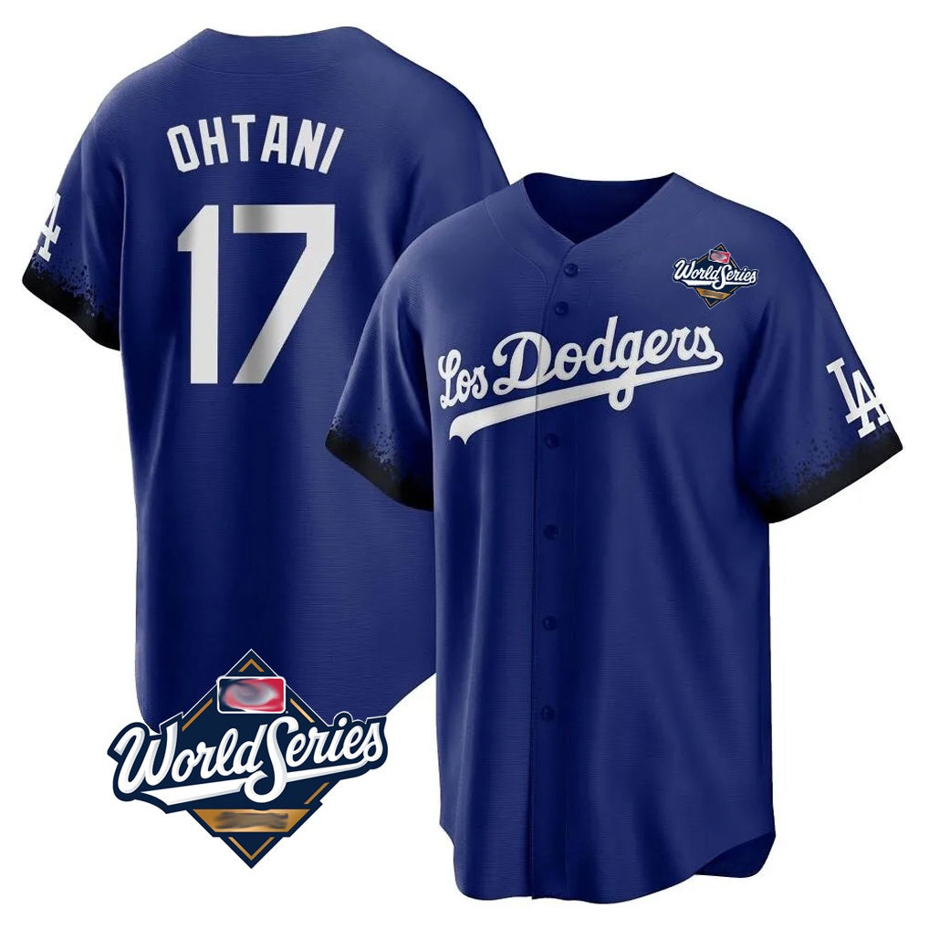 Los Angeles Dodgers #17 Shohei Ohtani Player Royal HOLBERT World Series City Connect Home Game Stitched Jerseys