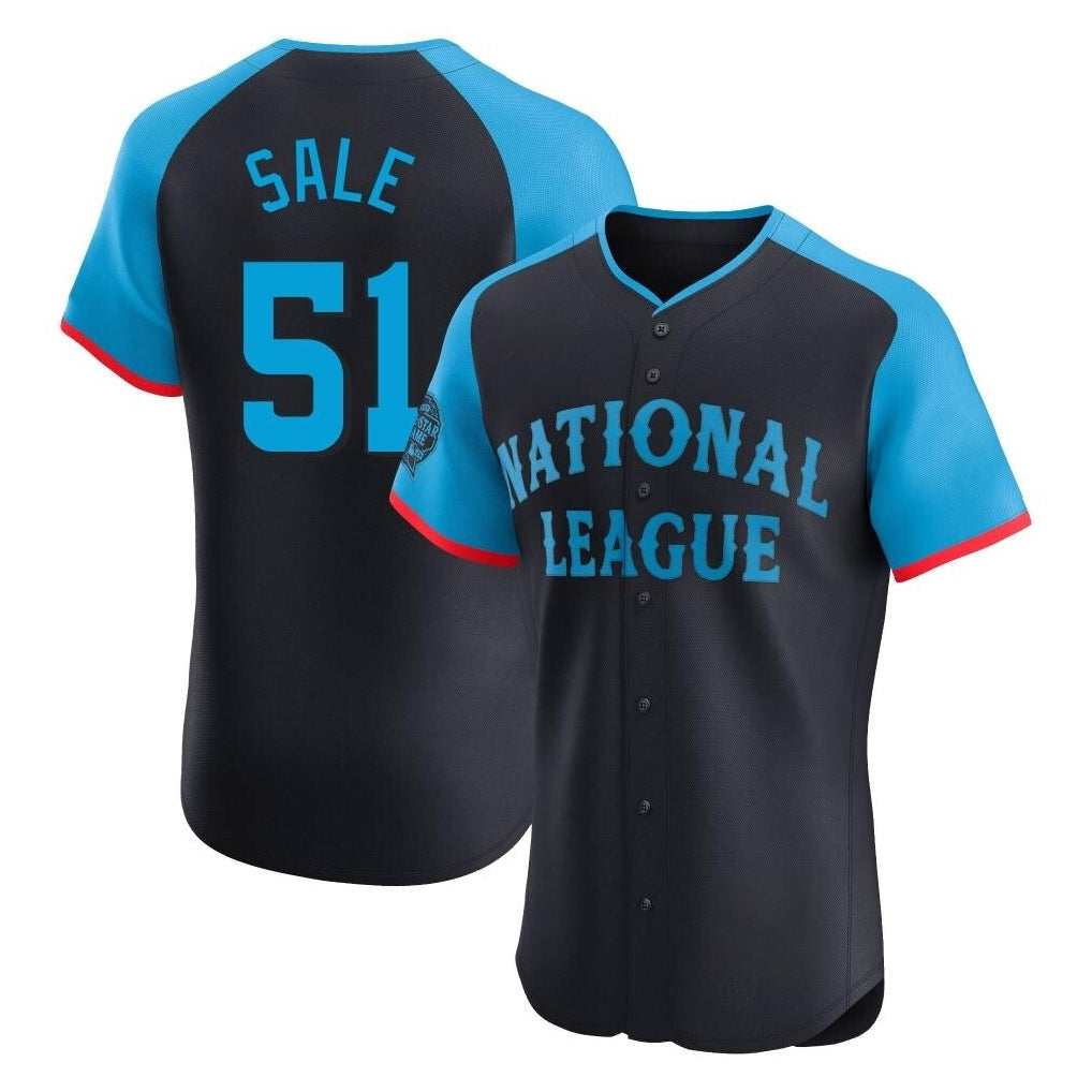 Atlanta Braves #51 Chris Sale Player Navy HOLBERT National League All-Star Limited Elite Game Stitched Jerseys