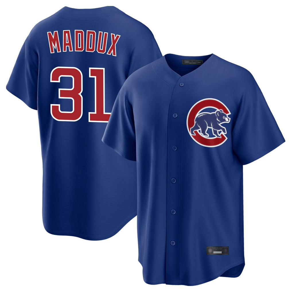 Chicago Cubs #31 Greg Maddux Player Royal HOLBERT Home Game Stitched Jerseys