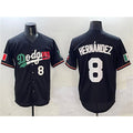 Los Angeles Dodgers #8 Enrique Hernandez Black HOLBERT Mexico Flag Limited Stitched Jersey