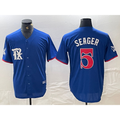 Texas Rangers #5 Corey Seager Royal Blue HOLBERT 2023 City Connect Stitched Jersey