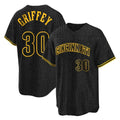 Cincinnati Reds #30 Ken Griffey Player Black HOLBERT Snake Skin City Home Stitched Jerseys