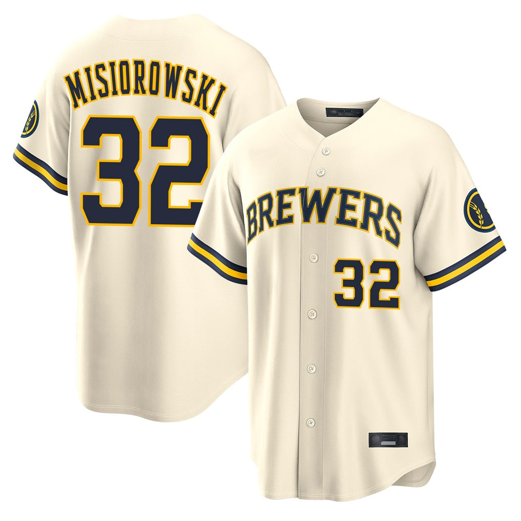 Milwaukee Brewers #32 Jacob Misiorowski Player Cream HOLBERT Home Limited Stitched Jerseys