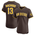 San Diego Padres #13 Manny Machado Brown HOLBERT Road Elite Jersey