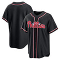 Philadelphia Phillies Blank Fashion Black HOLBERT Out Stitched Jersey
