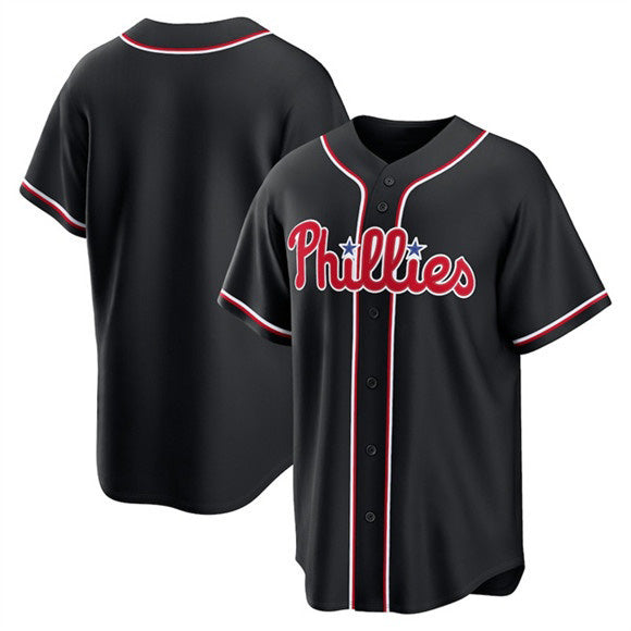 Philadelphia Phillies Blank Fashion Black HOLBERT Out Stitched Jersey