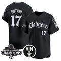 Los Angeles Dodgers #17 Shohei Ohtani Black HOLBERT Mexico 2025 LA Gothic Style With Vin And 2024 World Series Champions Patch Vapor Premier Limited Stitched Jersey