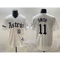 Houston Astros #11 Cam Smith White HOLBERT Gothic 'Houston Born Barrio Raised' Limited Stitched Jersey