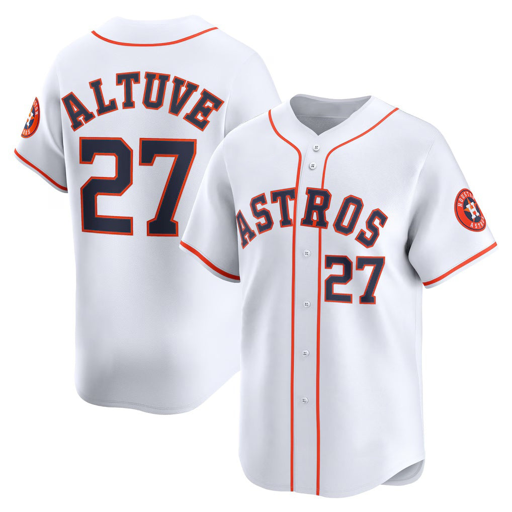 Houston Astros #27 Jose Altuve White HOLBERT Home Limited Player Jersey
