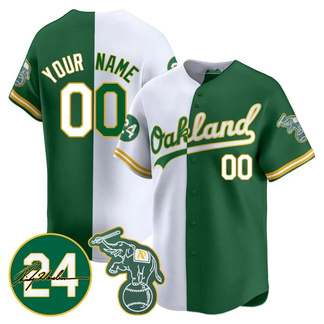 Custom Oakland Athletics White Green HOLBERT Jersey - Personalized
