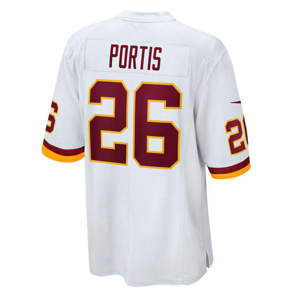 W.Football Team #26 Clinton Portis White HOLBERT Retired Player Game Jersey