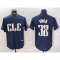 Cleveland Guardians #38 Steven Kwan Navy HOLBERT 2024 City Connect Limited Stitched Jersey