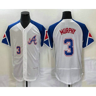 Atlanta Braves #3 Dale Murphy Number White HOLBERT 2023 City Connect Flex Base Stitched Jersey 3