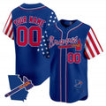 Custom Atlanta Braves 2024 Independence Day Vapor Premier Limited Jersey V2 ¨C Royal HOLBERT