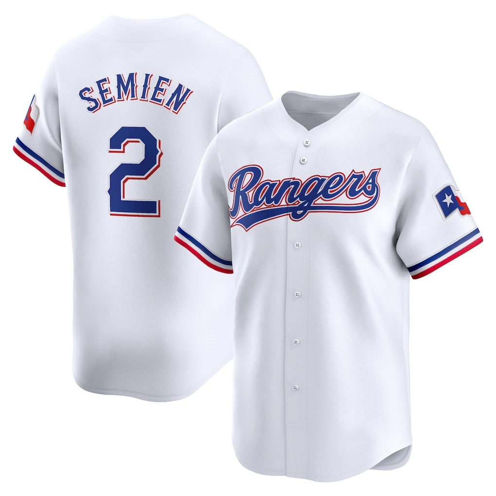 Texas Rangers #2 Marcus Semien White HOLBERT Home Limited Player Jersey