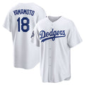 Los Angeles Dodgers #18 Yoshinobu Yamamoto White HOLBERT 2025 World Series Champions Home Replica Jersey