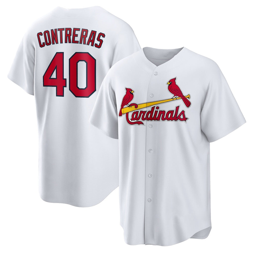 St. Louis Cardinals #40 Willson Contreras White HOLBERT Home Replica Player Jersey