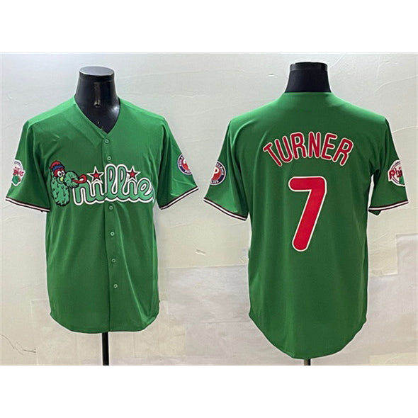 Philadelphia Phillies #7 Trea Turner Green HOLBERT Phanatic Limited Stitched Jersey