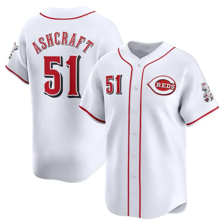 Cincinnati Reds #51 Graham Ashcraft White HOLBERT Home Limited Stitched Jersey