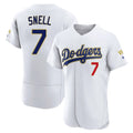 Los Angeles Dodgers #7 Blake Snell Player Gold White HOLBERT 2026 Collection Stadium Limited Elite Stitched Jerseys