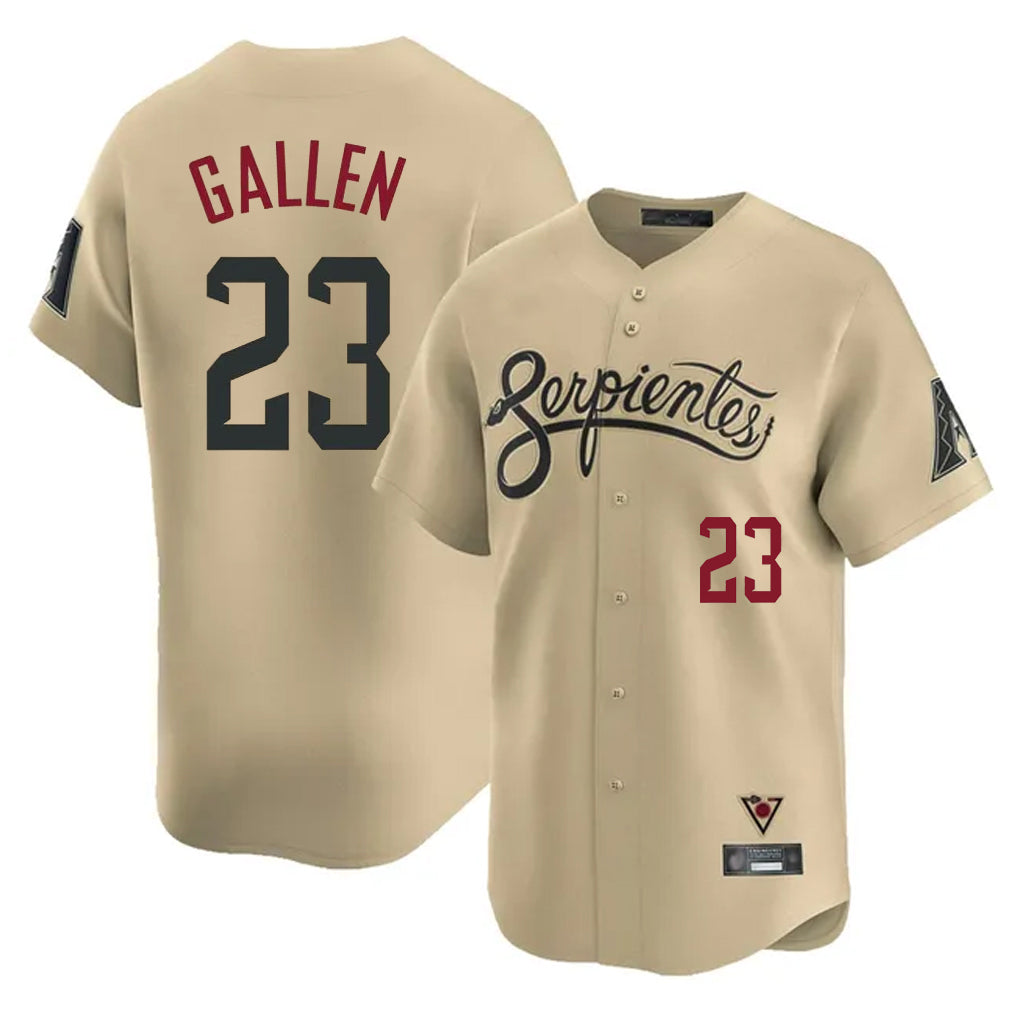 Arizona Diamondbacks #23 Zac Gallen Player Tan HOLBERT City Connect Limited Home Game Stitched Jerseys