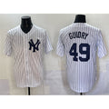New York Yankees #49 Ron Guidry White HOLBERT Cool Base Stitched Jersey