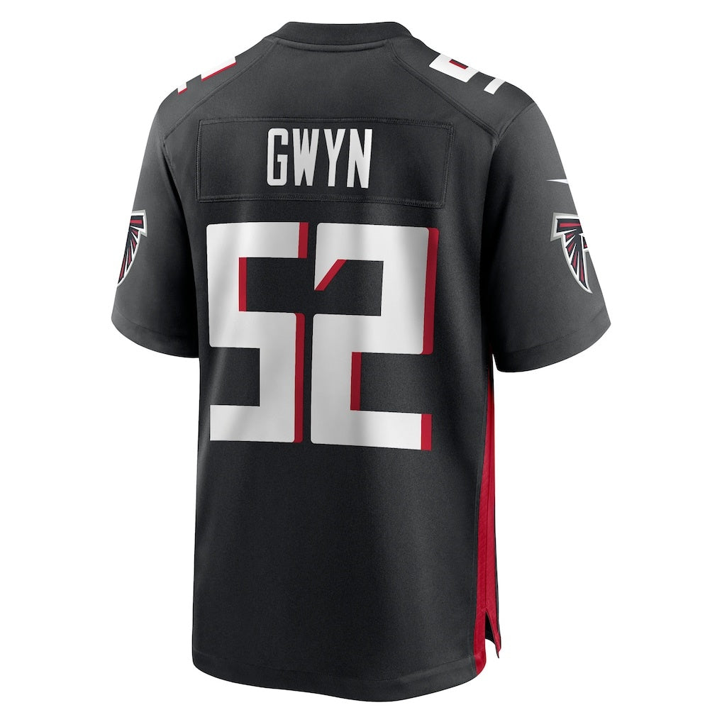 A.Falcons #52 Jovaughn Gwyn Black HOLBERT Team Game Jersey