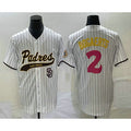 San Diego Padres #2 Xander Bogaerts White HOLBERT NEW 2023 City Connect Cool Base Stitched Jersey 2