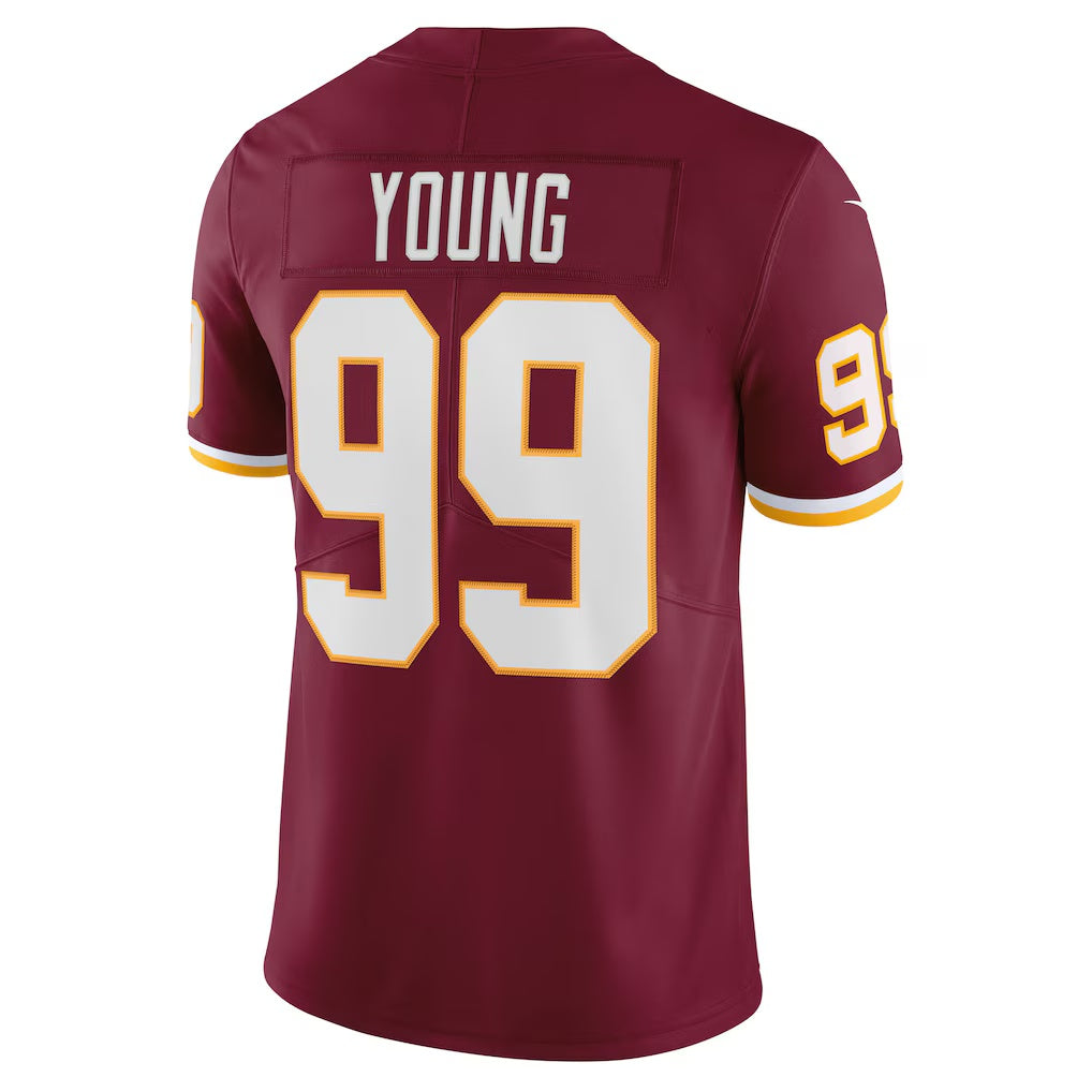 W.Football Team #99 Chase Young Burgundy HOLBERT Vapor Limited Jersey