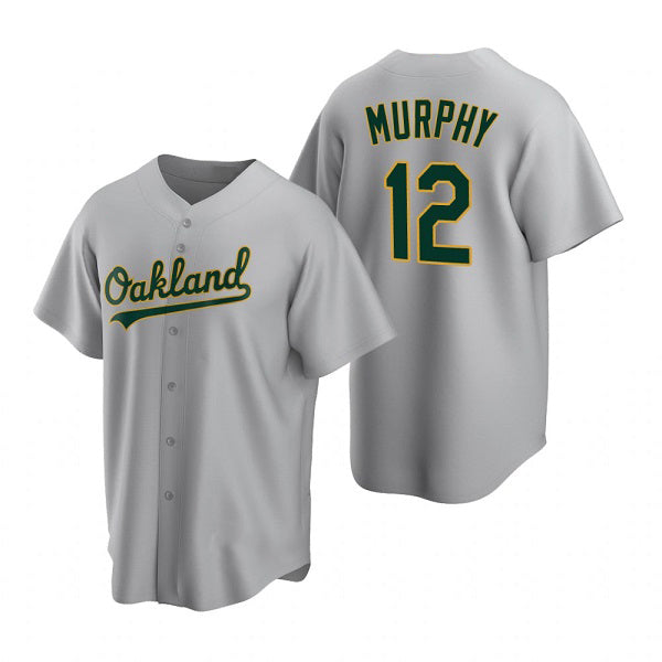 Oakland Athletics #12 Sean Murphy Grey HOLBERT Cool Base Stitched Jersey