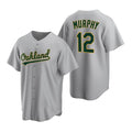 Oakland Athletics #12 Sean Murphy Grey HOLBERT Cool Base Stitched Jersey
