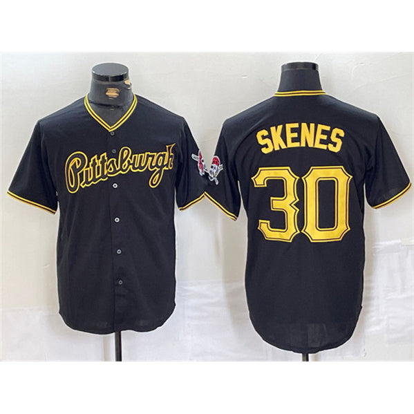 Pittsburgh Pirates #30 Paul Skenes Black HOLBERT Stitched Jersey