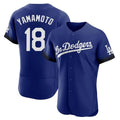 Los Angeles Dodgers #18 Yoshinobu Yamamoto Player Royal HOLBERT City Connect Elite Home Stitched Jerseys
