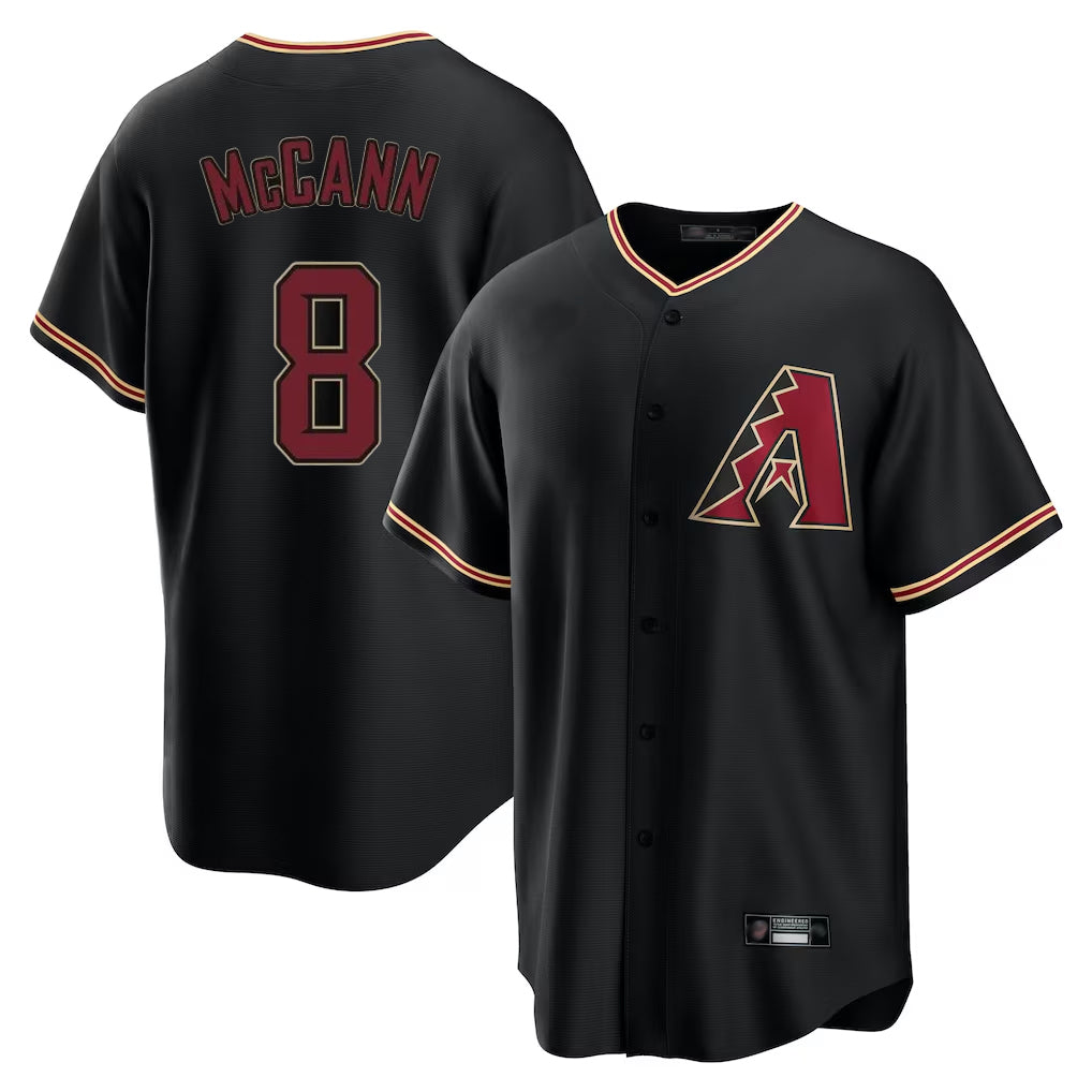 Arizona Diamondbacks #8 James McCann Player Black HOLBERT Limited Home Stitched Jerseys