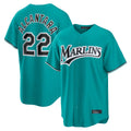 Miami Marlins #22 Sandy Alcantara Player Teal HOLBERT Home Game Stitched Jerseys