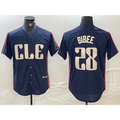 Cleveland Guardians #28 Tanner Bibee Navy HOLBERT 2024 City Connect Limited Stitched Jersey