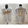 Los Angeles Dodgers #17 Shohei Ohtani White HOLBERT 2022 All Star Stitched Cool Base Jersey