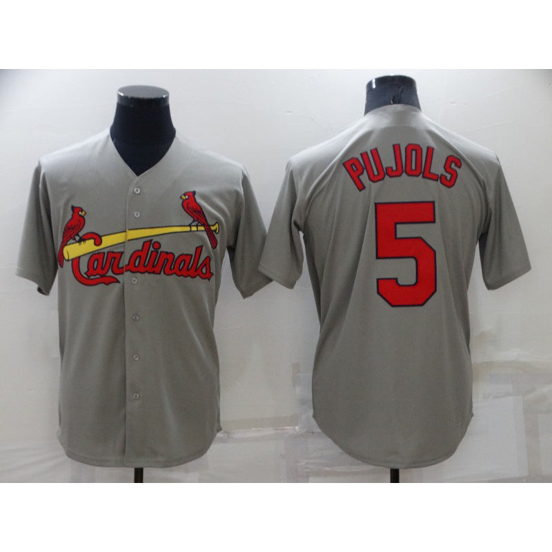 St. Louis Cardinals #5 Albert Pujols Grey HOLBERT Stitched Cool Base Jersey