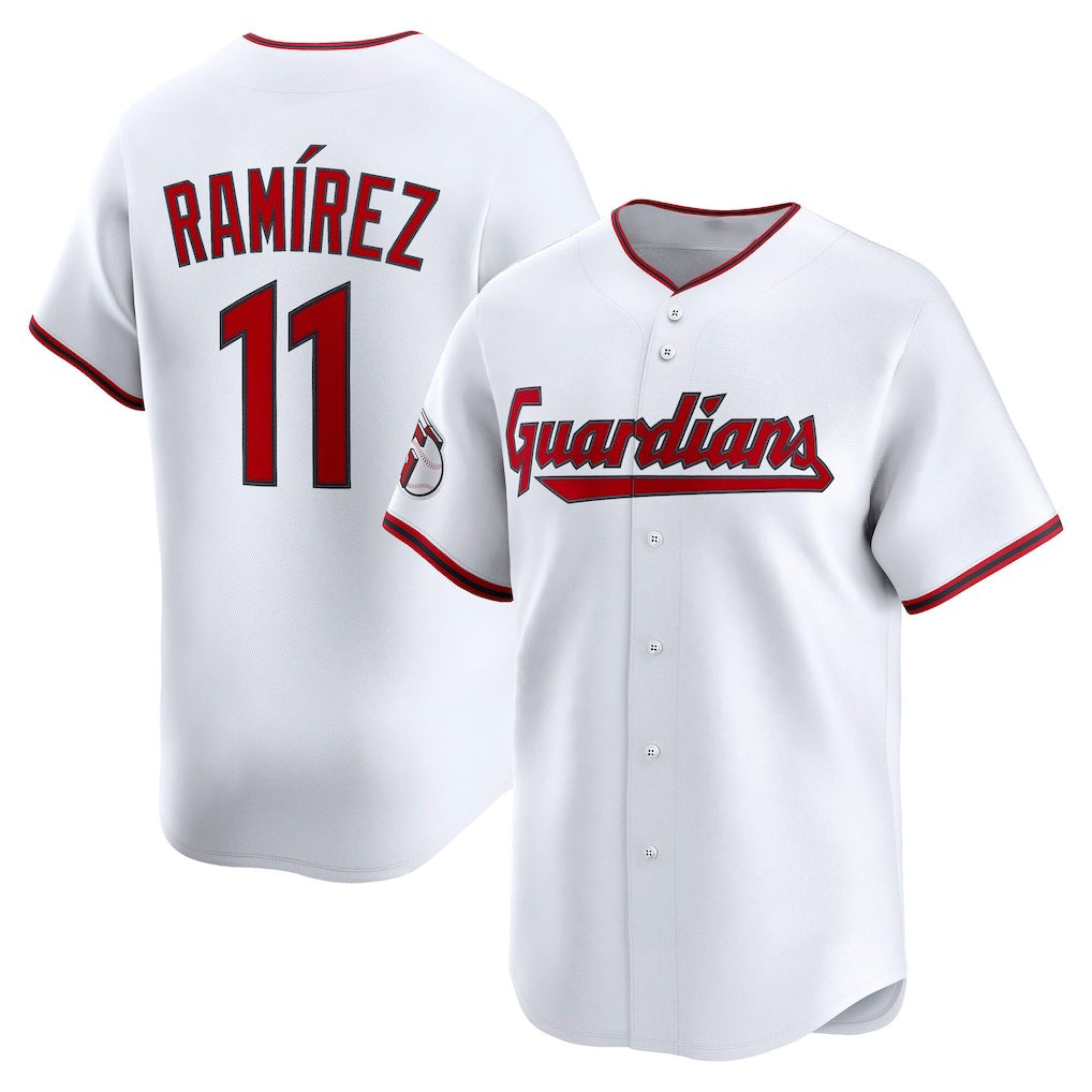 Cleveland Guardians #11 Jos¨¦ Ram¨ªrez White HOLBERT Home Limited Player Jersey