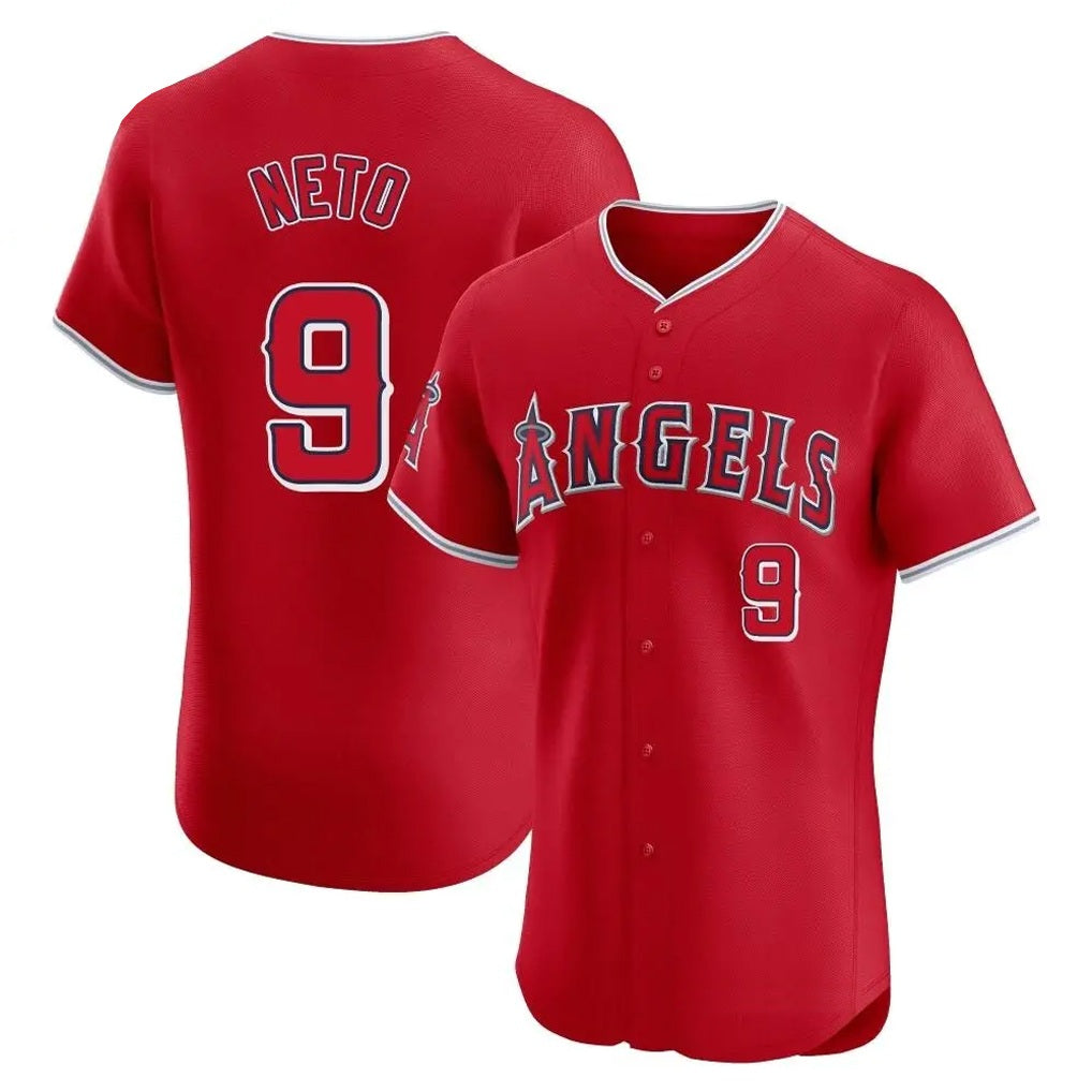 Los Angeles Angels #9 Zach Neto Player Red HOLBERT Home Limited Elite Stitched Jerseys