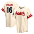 Los Angeles Angels #16 Yusei Kikuchi Player Cream HOLBERT City Connect Home Stitched Jerseys